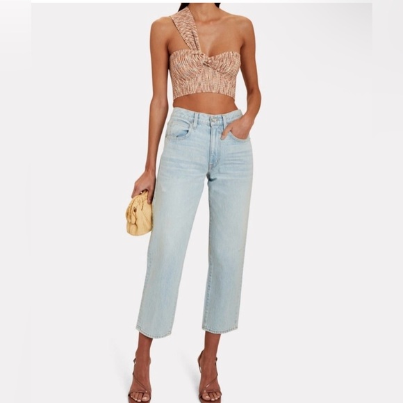 SLVRLAKE London Crop Distressed Jeans Blue 26